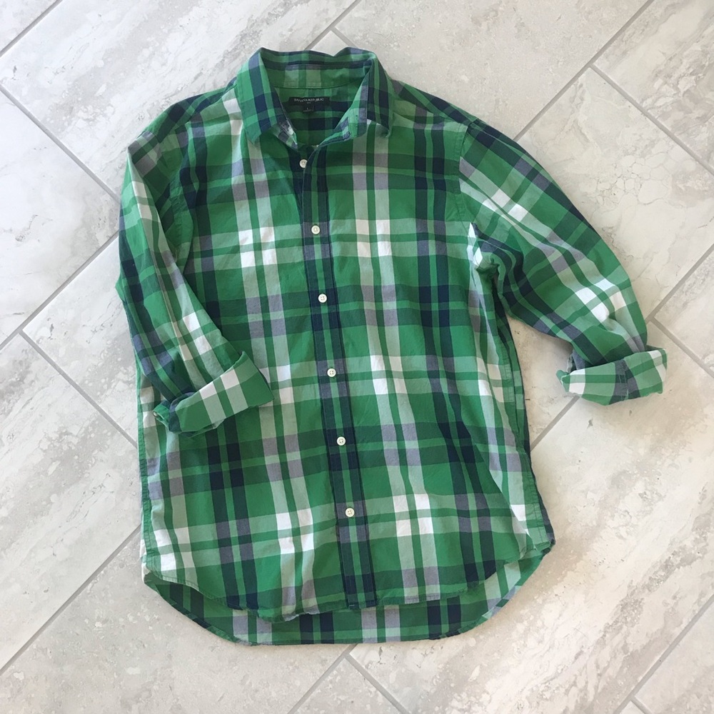 Banana Republic plaid button down